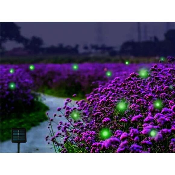 Outdoor Solar Powered Firefly Lights Bugs with 9 Bee, Flickering Fireflies - Picture 1 of 7